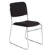 National Public Seating 8660 Stacking Chair w/ Ebony Black Fabric Back & Seat - Steel Frame-cityfoodequipment.com