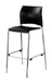 National Public Seating 8710B-11-10 Bar Stool w/ Black Plastic Back & Black Vinyl Padded Seat, Silver-cityfoodequipment.com