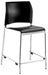National Public Seating 8710C-11-10 Counter Height Stool w/ Curved Back & Polypropylene Seat, Black-cityfoodequipment.com