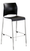 National Public Seating 8810B-11-10 Bar Stool w/ Black Plastic Back & Black Plastic Seat, Silver-cityfoodequipment.com