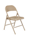National Public Seating 901 Folding Chair w/ Beige Steel Back & Seat - Steel Frame, Beige-cityfoodequipment.com