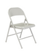 National Public Seating 902 Folding Chair w/ Gray Steel Back & Seat - Steel Frame, Gray-cityfoodequipment.com