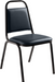 National Public Seating 9104-B Stacking Chair w/ Midnight Blue Vinyl Back & Seat - Steel Frame, Black-cityfoodequipment.com