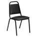 National Public Seating 9110-B Stacking Chair w/ Panther Black Vinyl Back & Seat - Steel Frame, Black-cityfoodequipment.com