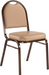 National Public Seating 9201-M Stacking Chair w/ French Beige Vinyl Back & Seat - Steel Frame, Mocha-cityfoodequipment.com