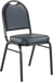 National Public Seating 9204-BT Stacking Chair w/ Midnight Blue Vinyl Back & Seat - Steel Frame, Black-cityfoodequipment.com