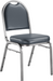 National Public Seating 9204-SV Stacking Chair w/ Midnight Blue Vinyl Back & Seat - Steel Frame, Silver Vein-cityfoodequipment.com