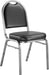 National Public Seating 9210-SV Stacking Chair w/ Panther Black Vinyl Back & Seat - Steel Frame, Silver Vein-cityfoodequipment.com