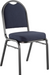 National Public Seating 9254-BT Stacking Chair w/ Midnight Blue Fabric Back & Seat - Steel Frame, Black-cityfoodequipment.com