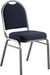 National Public Seating 9254-SV Stacking Chair w/ Midnight Blue Fabric Back & Seat - Steel Frame, Silver Vein-cityfoodequipment.com