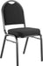 National Public Seating 9260-BT Stacking Chair w/ Ebony Black Fabric Back & Seat - Steel Frame, Black-cityfoodequipment.com