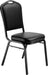National Public Seating 9310-BT Stacking Chair w/ Panther Black Vinyl Back & Seat - Steel Frame, Black-cityfoodequipment.com