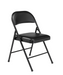 National Public Seating 950 Folding Chair w/ Black Vinyl Back & Seat - Steel Frame, Black-cityfoodequipment.com