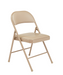 National Public Seating 951 Folding Chair w/ Beige Vinyl Back & Seat - Steel Frame, Beige-cityfoodequipment.com