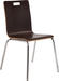 National Public Seating BCC21 Cafaƒa© Chair W/ Espresso Wood Back & Seat - Steel Frame, Silver-cityfoodequipment.com