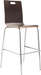 National Public Seating BCS21 Bar Stool W/ Espresso Wood Back & Espresso Wood Seat, Silver-cityfoodequipment.com