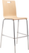 National Public Seating BCS22 Bar Stool W/ Natural Wood Back & Natural Wood Seat, Silver-cityfoodequipment.com