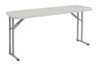 National Public Seating BT1860 Folding Table w/ Speckled Gray Plastic Top & Gray Steel Frame - 60"L x 18"W x 29 1/2"H-cityfoodequipment.com