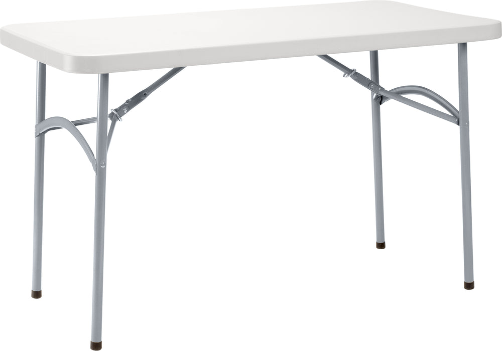 National Public Seating BT2448 Folding Table w/ Speckled Gray Plastic Top & Gray Steel Frame - 48"L x 24"W x 29 1/2"H-cityfoodequipment.com