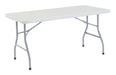 National Public Seating BT3060 Folding Table W/ Speckled Gray Plastic Top & Gray Steel Frame - 60"L X 30"W X 29 1/2"H-cityfoodequipment.com
