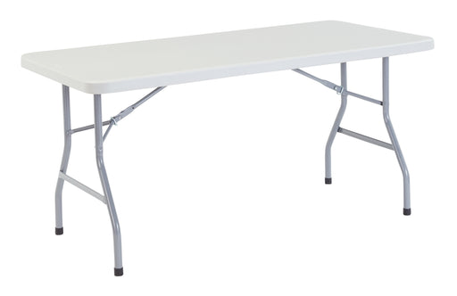 National Public Seating BT3060 Folding Table W/ Speckled Gray Plastic Top & Gray Steel Frame - 60"L X 30"W X 29 1/2"H-cityfoodequipment.com