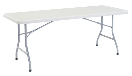 National Public Seating BT3072 Folding Table W/ Speckled Gray Plastic Top & Gray Steel Frame - 72"L X 30"W X 29 1/2"H-cityfoodequipment.com