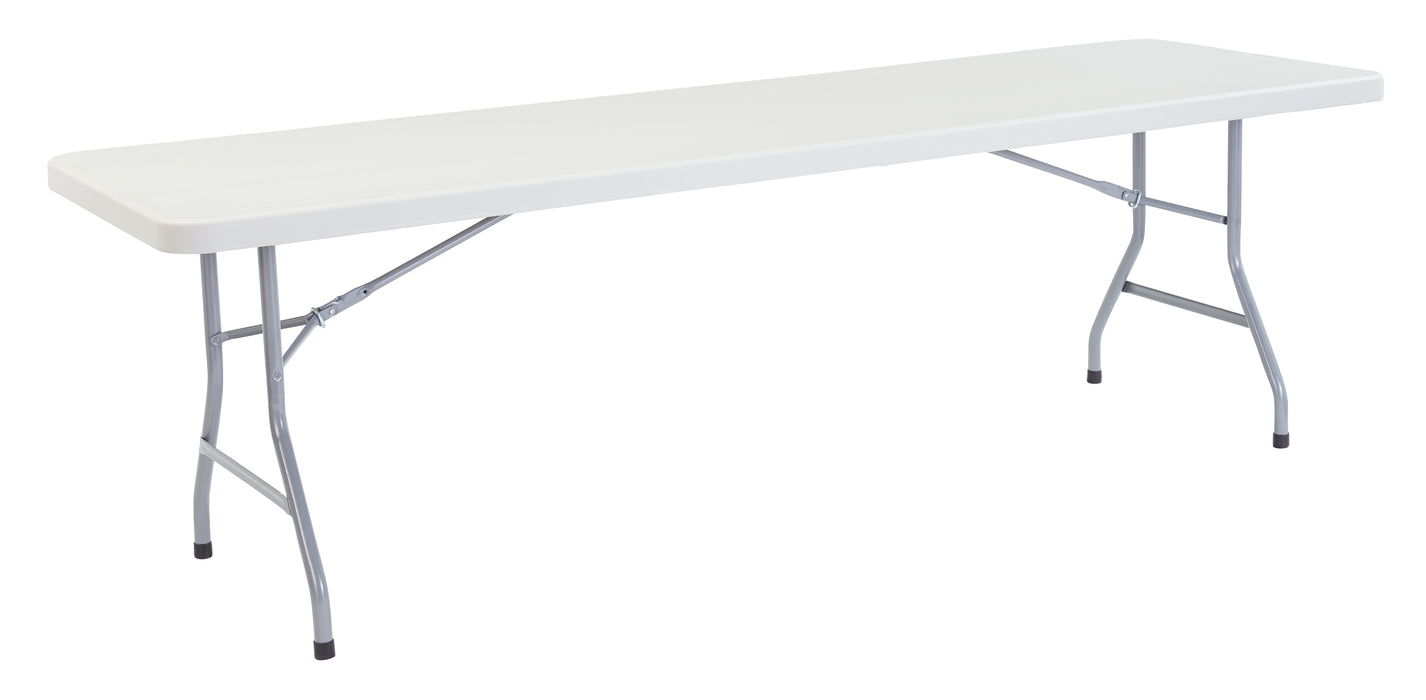 National Public Seating BT3096 Folding Table W/ Speckled Gray Plastic Top & Gray Steel Frame - 96"L X 30"W X 29 1/2"H-cityfoodequipment.com