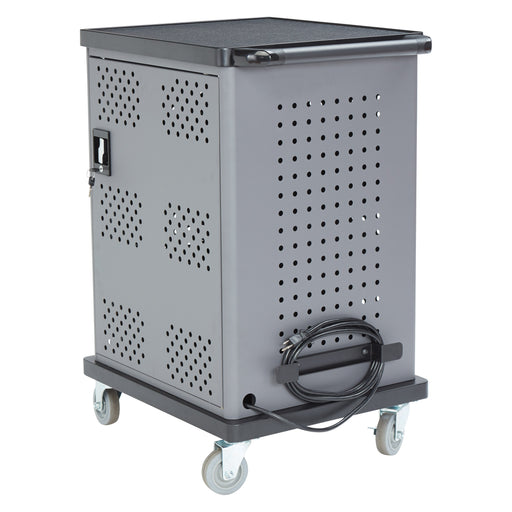 National Public Seating DCC Laptop Charging Cart W/ (2) Shelves - 12 Ft Cord, Steel-cityfoodequipment.com