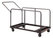 National Public Seating DYMU Folding Table Dolly W/ (12) Round & Rectangular Folding Table Capacity - Steel, Brown-cityfoodequipment.com