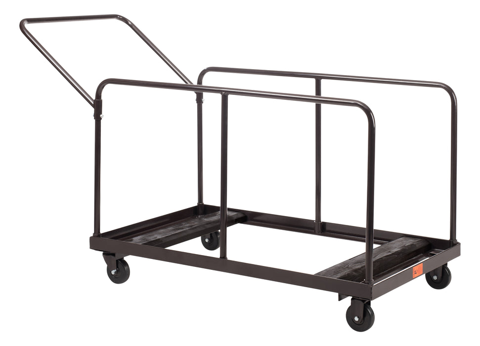 National Public Seating DYMU Folding Table Dolly W/ (12) Round & Rectangular Folding Table Capacity - Steel, Brown-cityfoodequipment.com