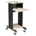 National Public Seating PRC200 40 1/2" 4 Level Presentation Station - Steel/Laminate, Black/Ivory-cityfoodequipment.com