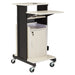 National Public Seating PRC250 40 1/2" 8 Level Presentation Station - Steel/laminate, Black/ivory-cityfoodequipment.com