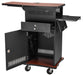 National Public Seating WZD 40" 4 Level Presentation Station - Steel/laminate, Black/cherry Wood-cityfoodequipment.com