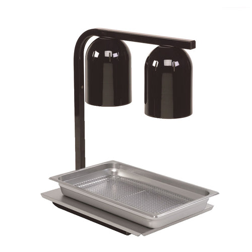 Nemco 6000A-2B 2 Bulb Heat Lamp w/ Adjustable Arm, Black Finish, 120v-cityfoodequipment.com