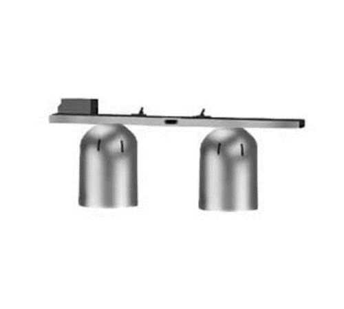 Nemco 6006-2 21 1/4" Track Mount Heat Lamp w/ (2) Lamps - Lower Switch, Silver, 120v-cityfoodequipment.com