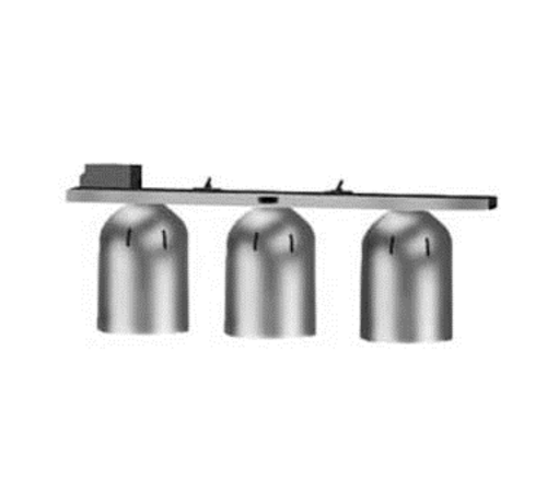 Nemco 6006-3 30 3/4" Track Mount Heat Lamp w/ (3) Lamps - Lower Switch, Silver, 120v-cityfoodequipment.com