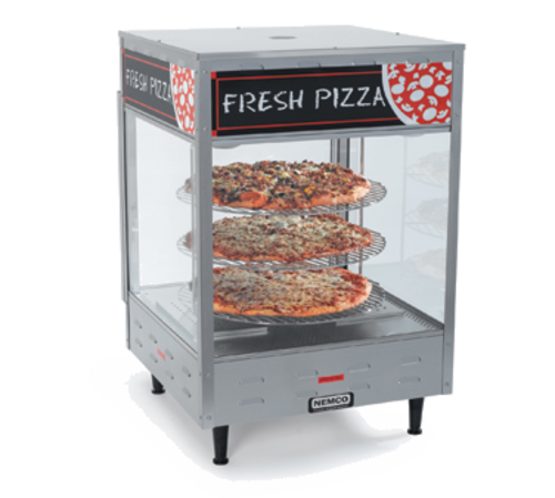 Nemco 6450 18 1/2" Rotating Heated Pizza Merchandiser w/ 3 Levels, 120v-cityfoodequipment.com