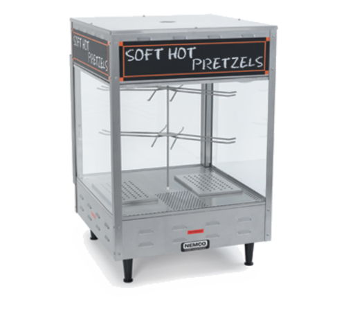 Nemco 6453 Revolving Pretzel Merchandiser - Thermostat Control, Illuminated, 33 7/8 x 22 1/4"-cityfoodequipment.com