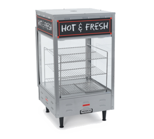 Nemco 6454 18 1/2" Full Service Countertop Heated Display Case - (3) Shelves, 120v-cityfoodequipment.com