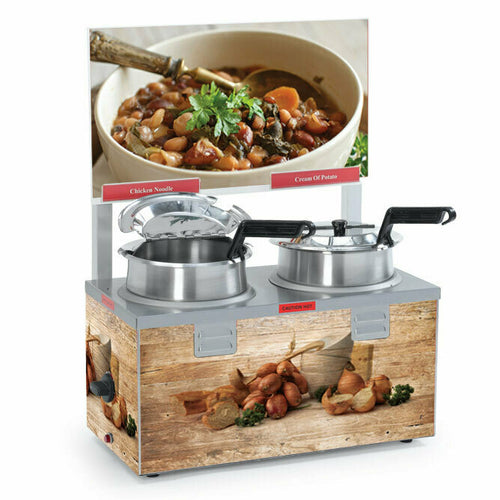Nemco 6510A-2D4P (2) 4 qt Countertop Soup Warmer w/ Thermostatic Controls, 120v-cityfoodequipment.com