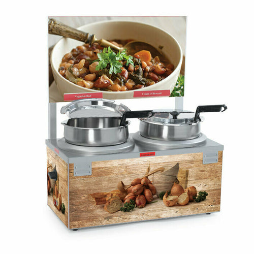Nemco 6510A-2D7 (2) 7 qt Countertop Soup Warmer w/ Thermostatic Controls, 120v-cityfoodequipment.com