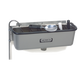 Nemco 77316-19 19" Spade Cleaning Well w/ 3/8" Round Spigot & Rubber Bumper, Stainless-cityfoodequipment.com