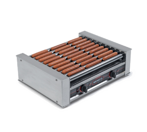 Nemco 8027 Roll-A-Grill Hot Dog Grill, Chrome Rollers, 27 Dogs-cityfoodequipment.com