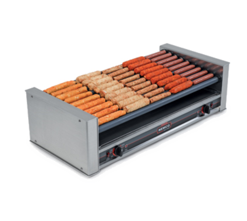 Nemco 8027-SLT-220 27 Hot Dog Roller Grill w/ Manual Controls - Slanted Top, 220v-cityfoodequipment.com