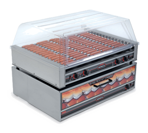 Nemco 8075SX-220 75 Hot Dog Roller Grill w/ Manual Controls - Slanted Top, 220v-cityfoodequipment.com