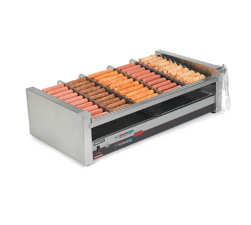 Nemco 8230SX-SLT 30 Hot Dog Roller Grill w/ Manual Controls - Slanted Top, 120v-cityfoodequipment.com