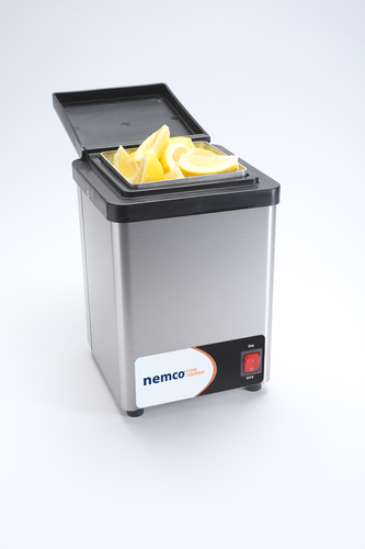 Nemco 9030 7 1/4" Countertop Refrigerated Prep Rail - Hinged Lid-cityfoodequipment.com