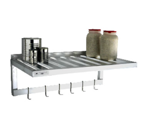New Age T-Bar Wall Mounted Shelf, 36"W x 20"D, Aluminum (1121PR)-cityfoodequipment.com