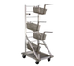 New Age Fry Basket Rack w/ 18 Basket Capacity & 3" Casters, 52 1/2" x 18 x 27", Aluminum (1210)-cityfoodequipment.com