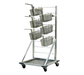 New Age Fry Basket Rack w/ 27 Basket Capacity & 3" Casters, 52 1/2" x 24 1/2" x 27", Aluminum (1215)-cityfoodequipment.com